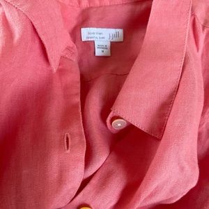 SOLD 3 linen blouses .. Linen Button-Up Shirt SOLD